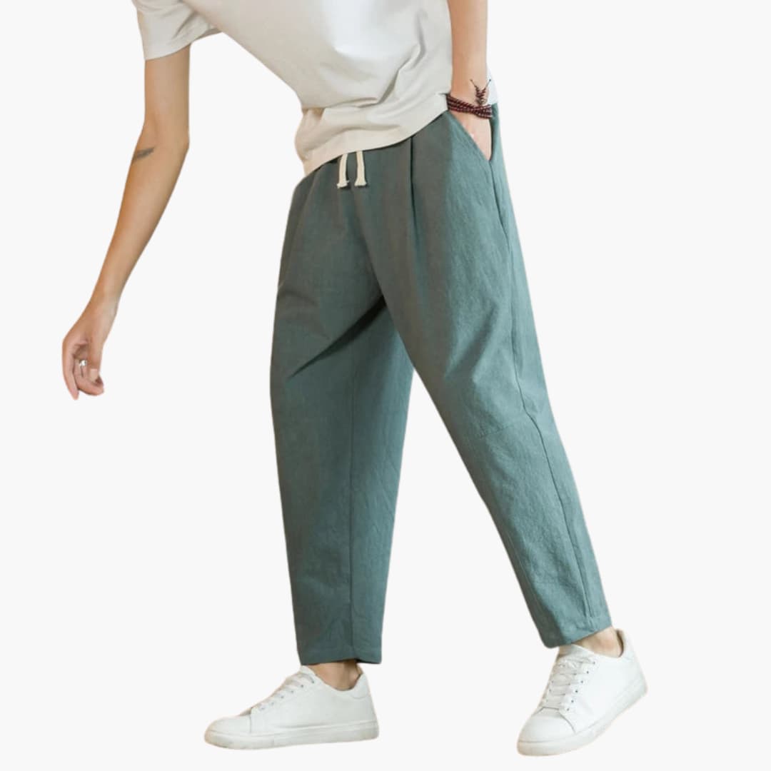 Relaxed fit cropped herrebukser