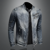 Retro denimjakke | Jakke i klassisk bikerstil