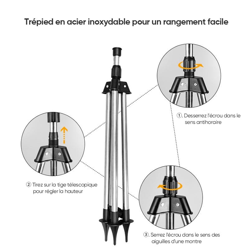 Roterende trebenet sprinkler