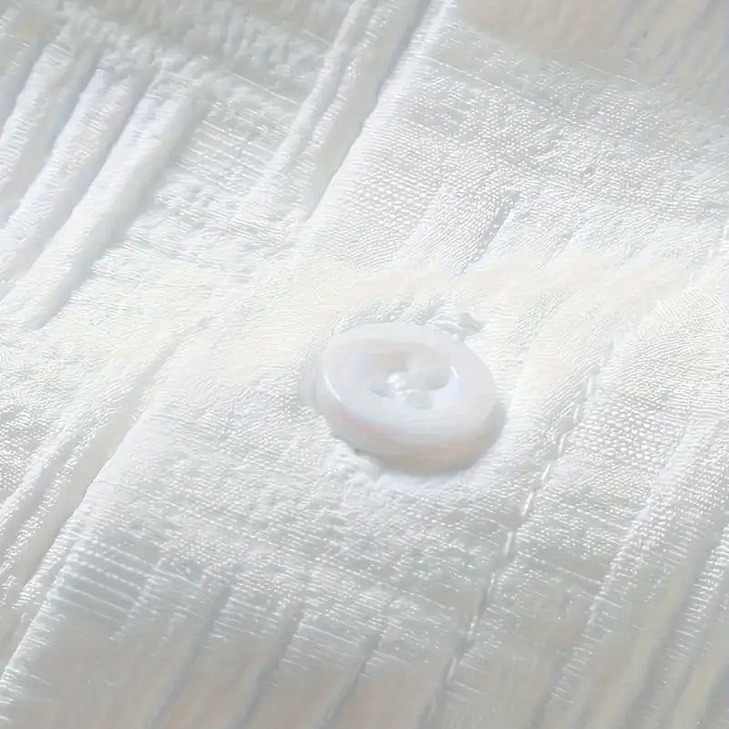 Sæt med gennemknappet skjorte og shorts til mænd - kortærmet med krave