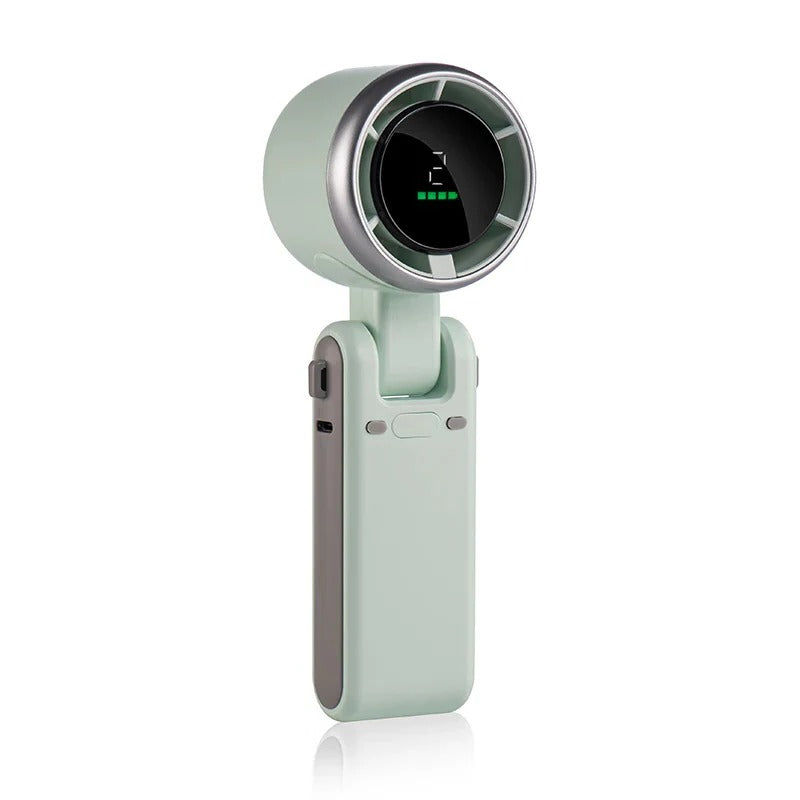 Sammenklappelig håndholdt turboventilator med digitalt display