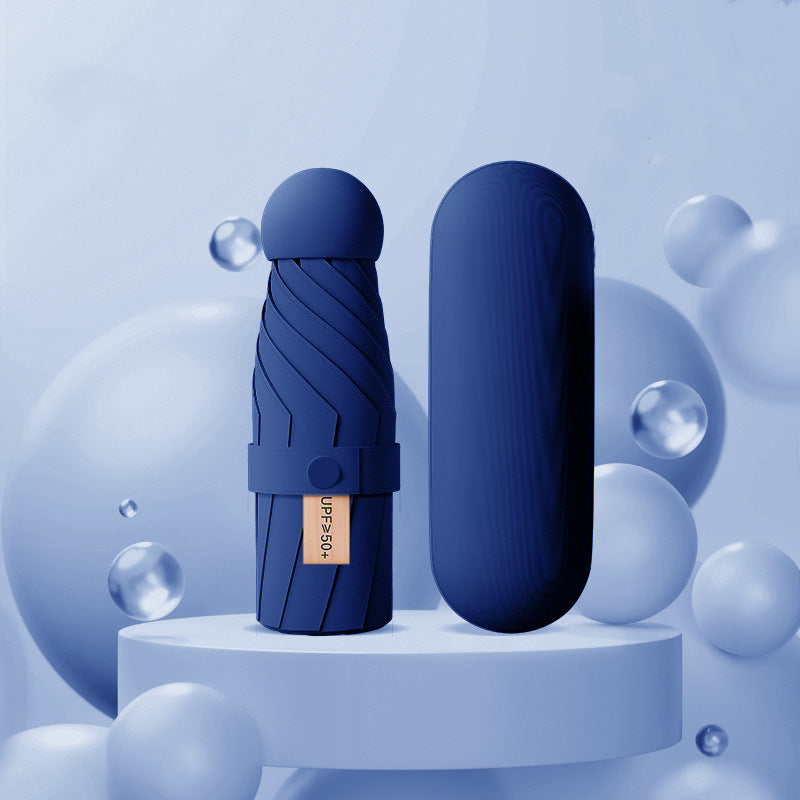 Sammenklappelig paraply til kvinder med UV-beskyttelse og innovativ mekanisme