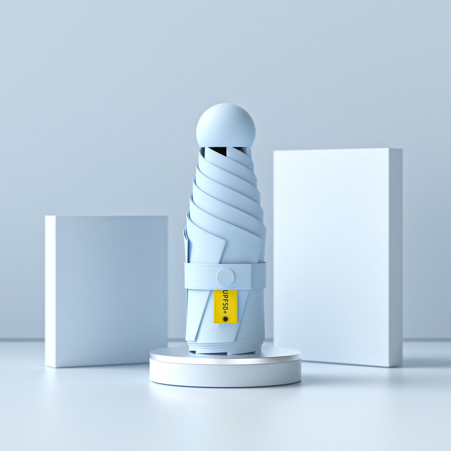 Sammenklappelig paraply til kvinder med UV-beskyttelse og innovativ mekanisme