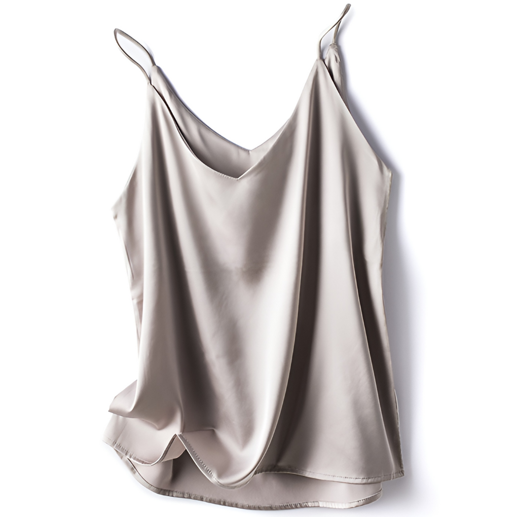 Satin-camisole med spaghettistropper til damer