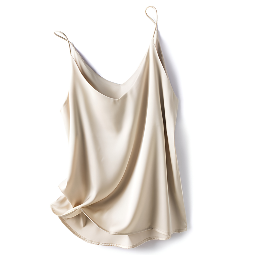 Satin-camisole med spaghettistropper til damer