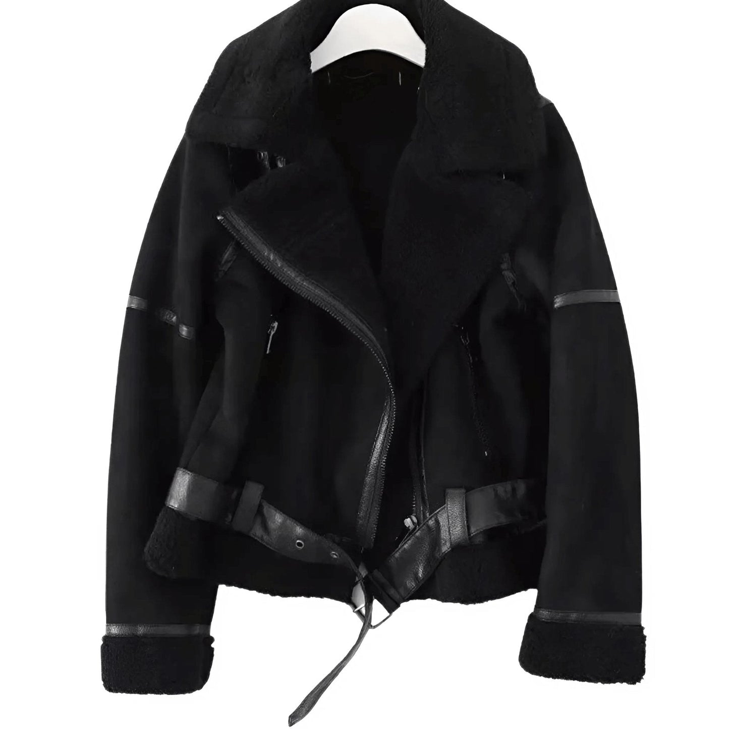 Shearling-pilotjakke til damer