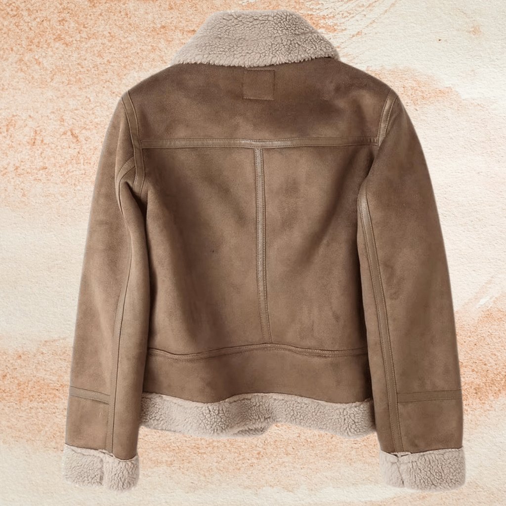 Shearling-pilotjakke til damer