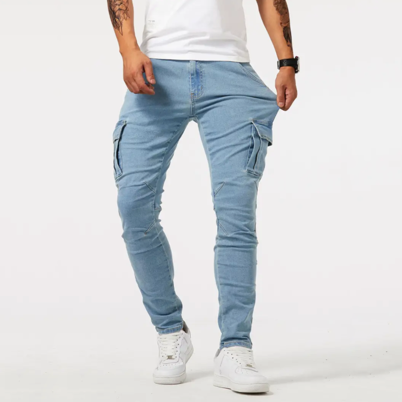 Skinny fit cargobukser til mænd