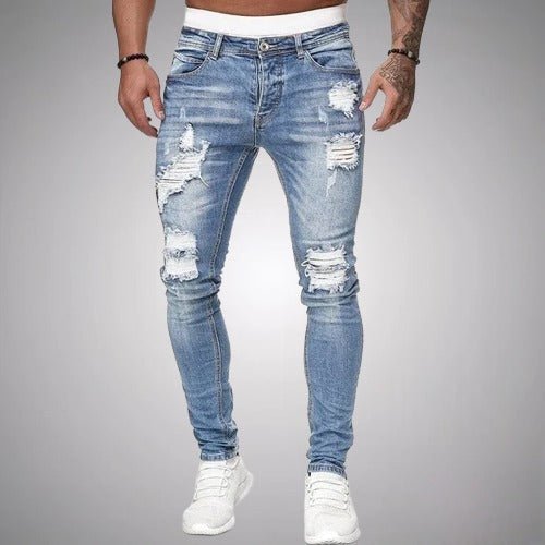Skinny ripped-jeans til herrer