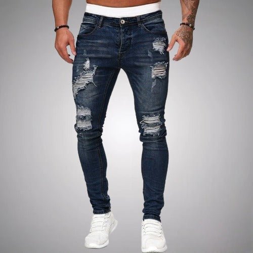 Skinny ripped-jeans til herrer