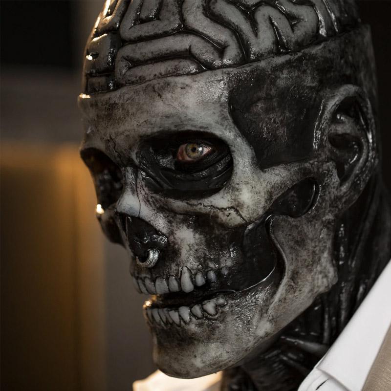 Skræmmende skelet bioman-maske - Realistisk halloweenkostume