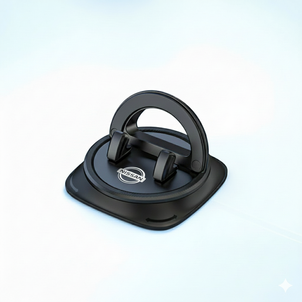 Skridsikker mobilholder til instrumentbræt med 360° rotation