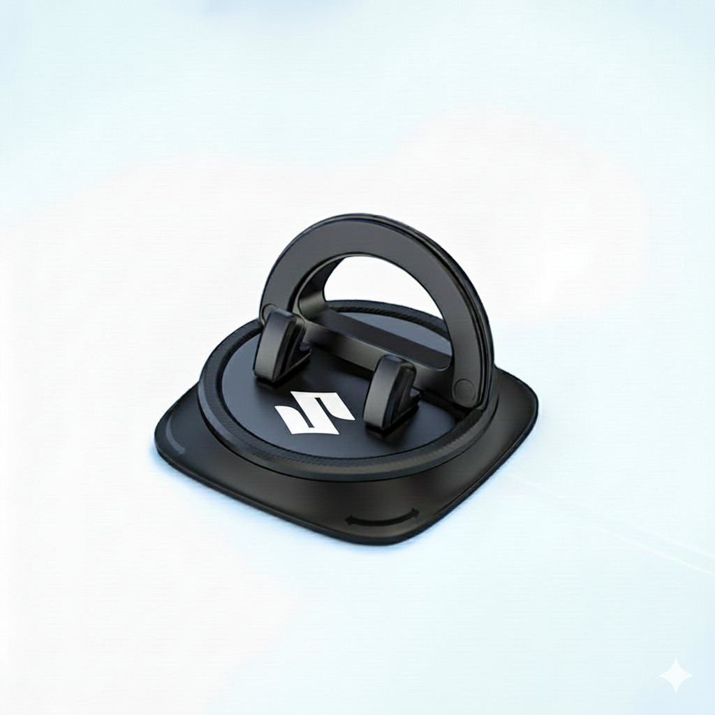Skridsikker mobilholder til instrumentbræt med 360° rotation