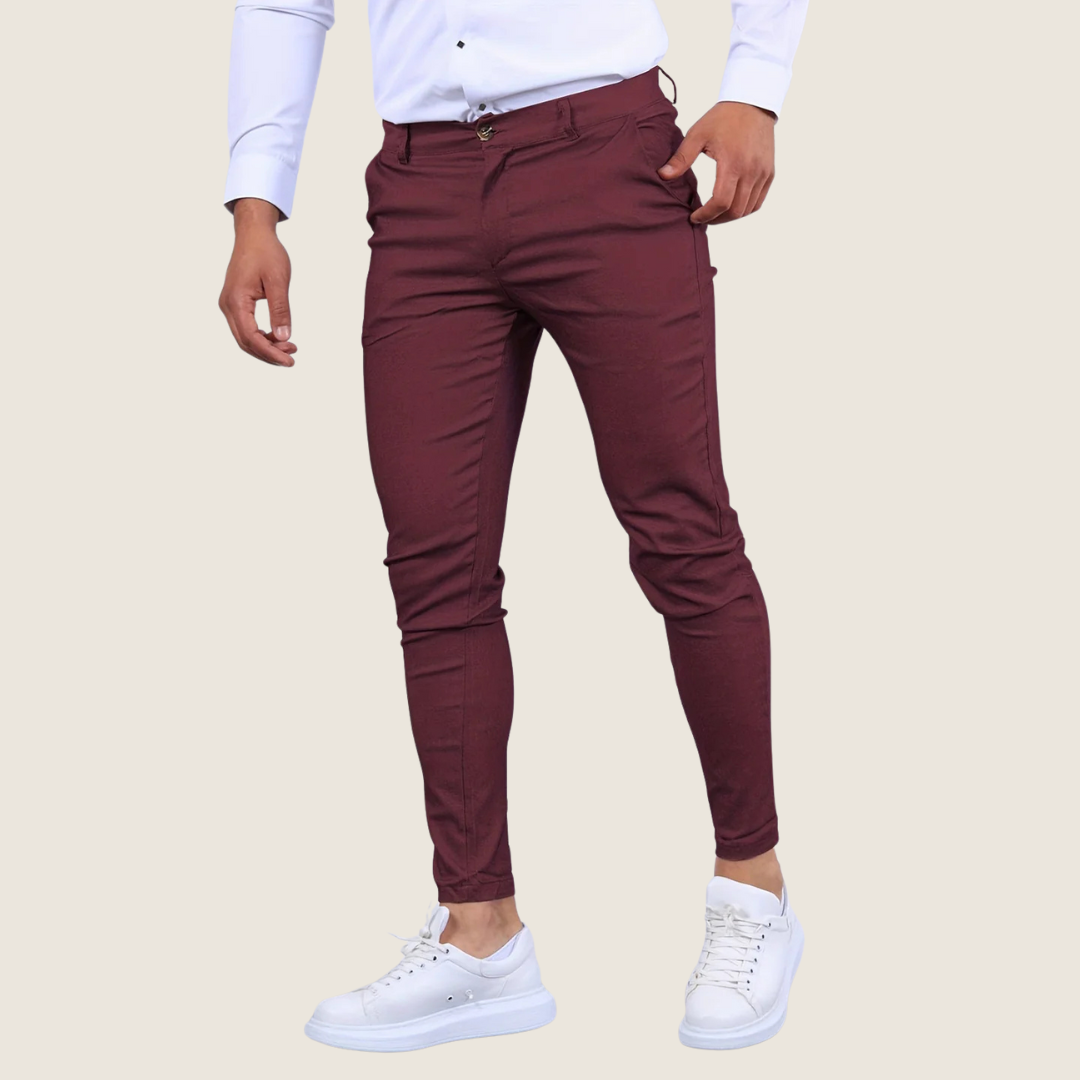 Slim fit-ankelbukser til mænd