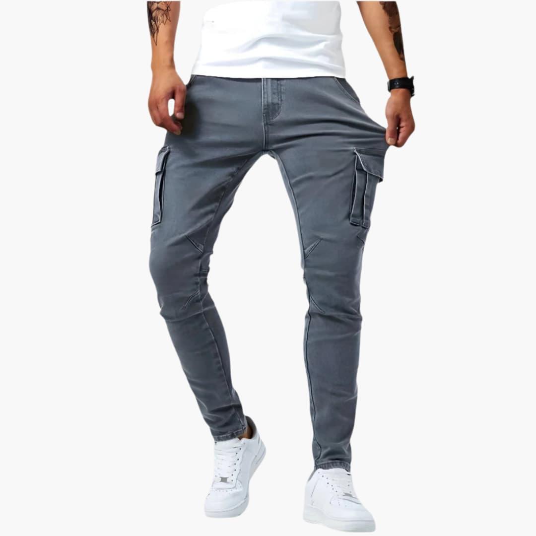 Slim-fit cargobukser til herrer