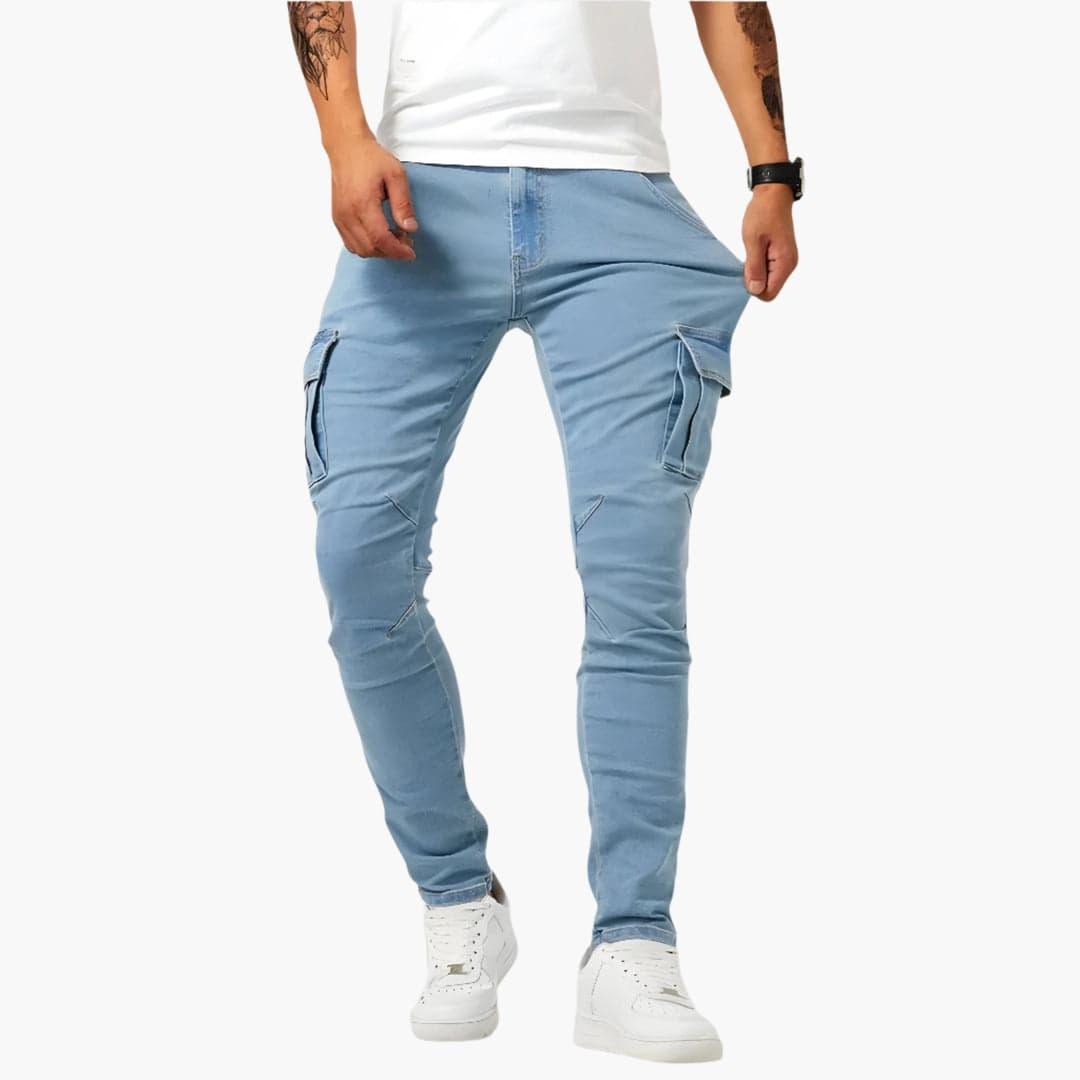 Slim-fit cargobukser til herrer