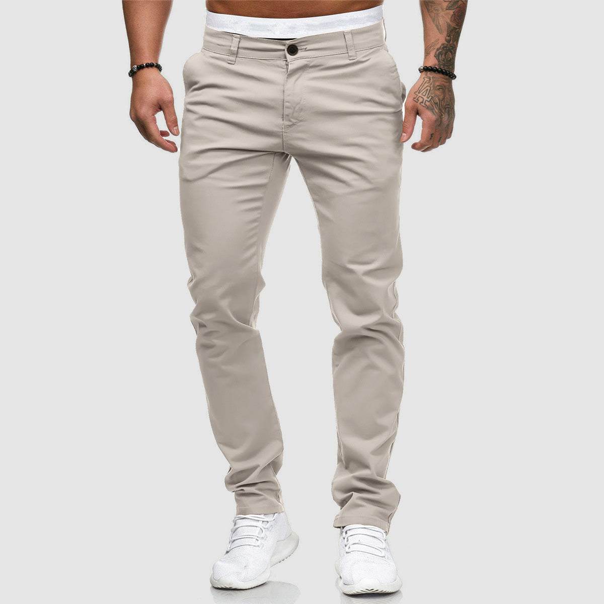 Slim fit-chinobukser til mænd