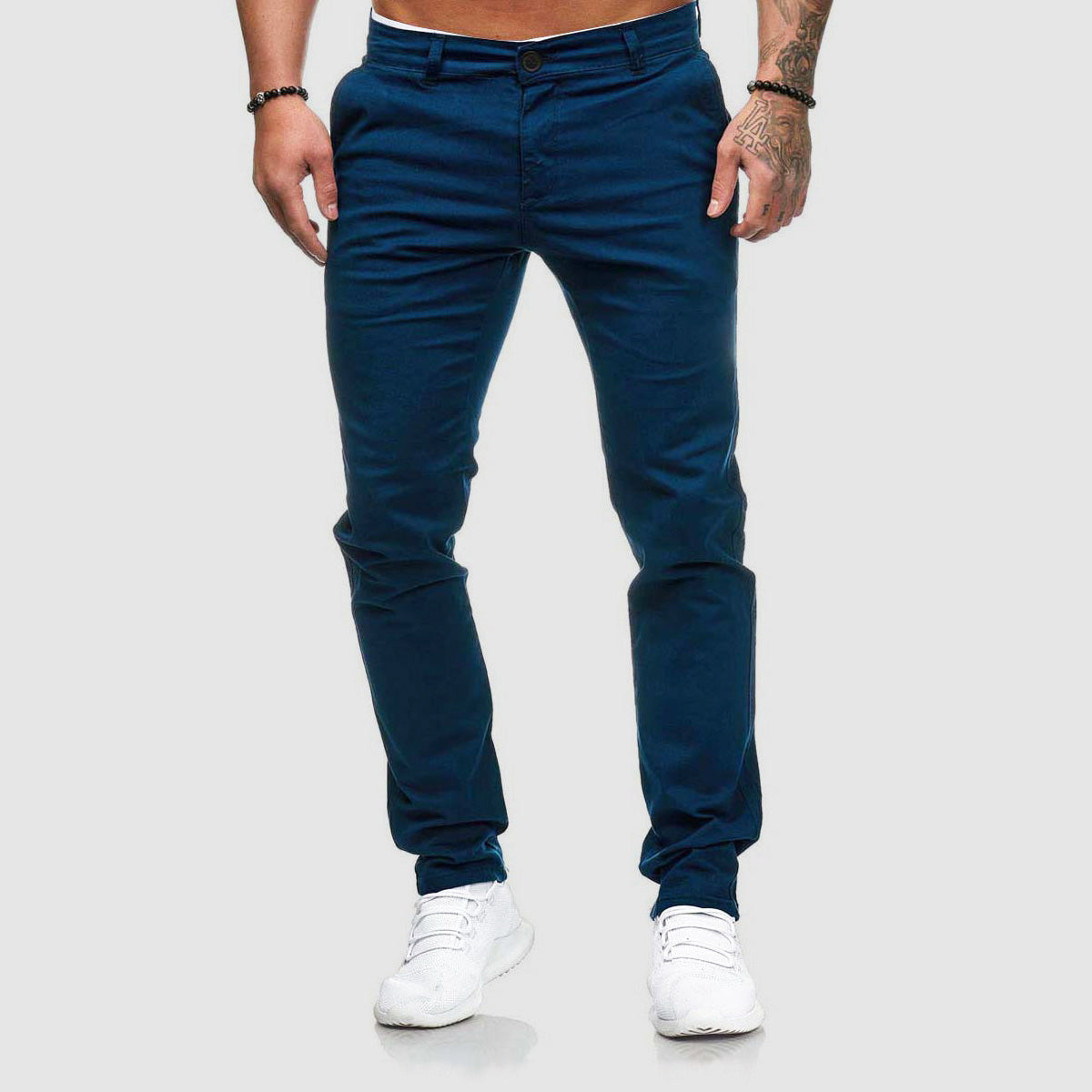 Slim fit-chinobukser til mænd