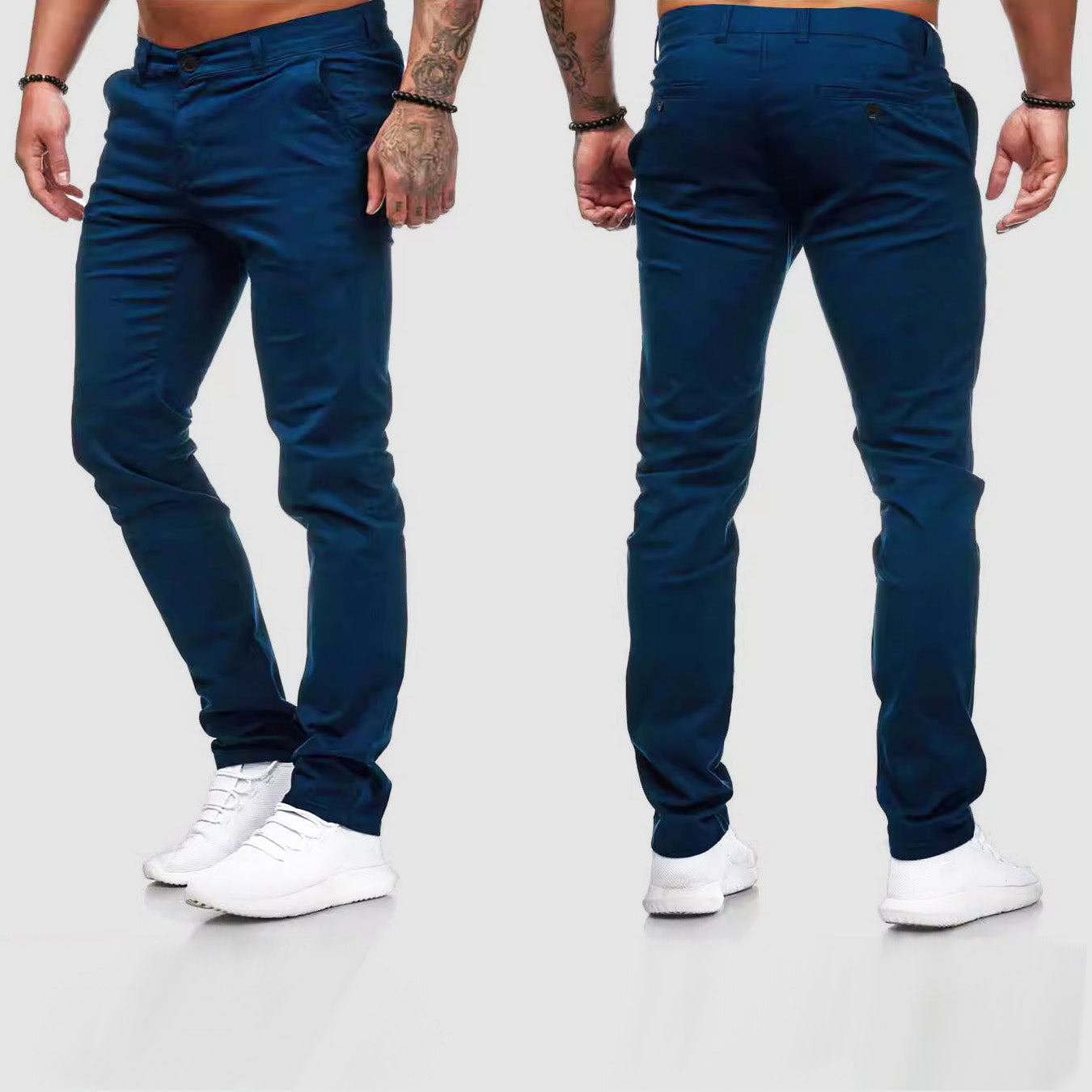 Slim fit-chinobukser til mænd