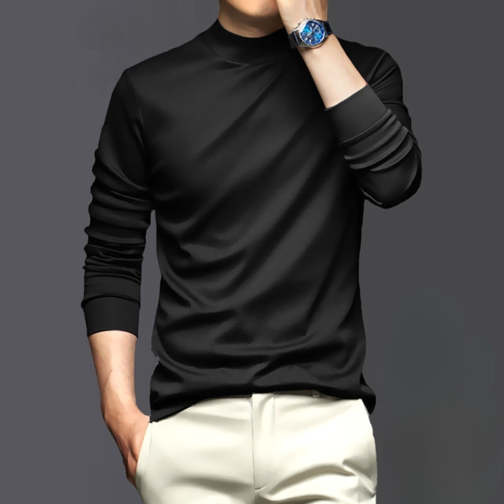 Slim fit langærmet t-shirt til mænd