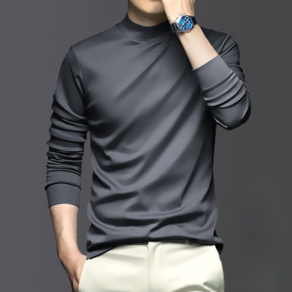 Slim fit langærmet t-shirt til mænd