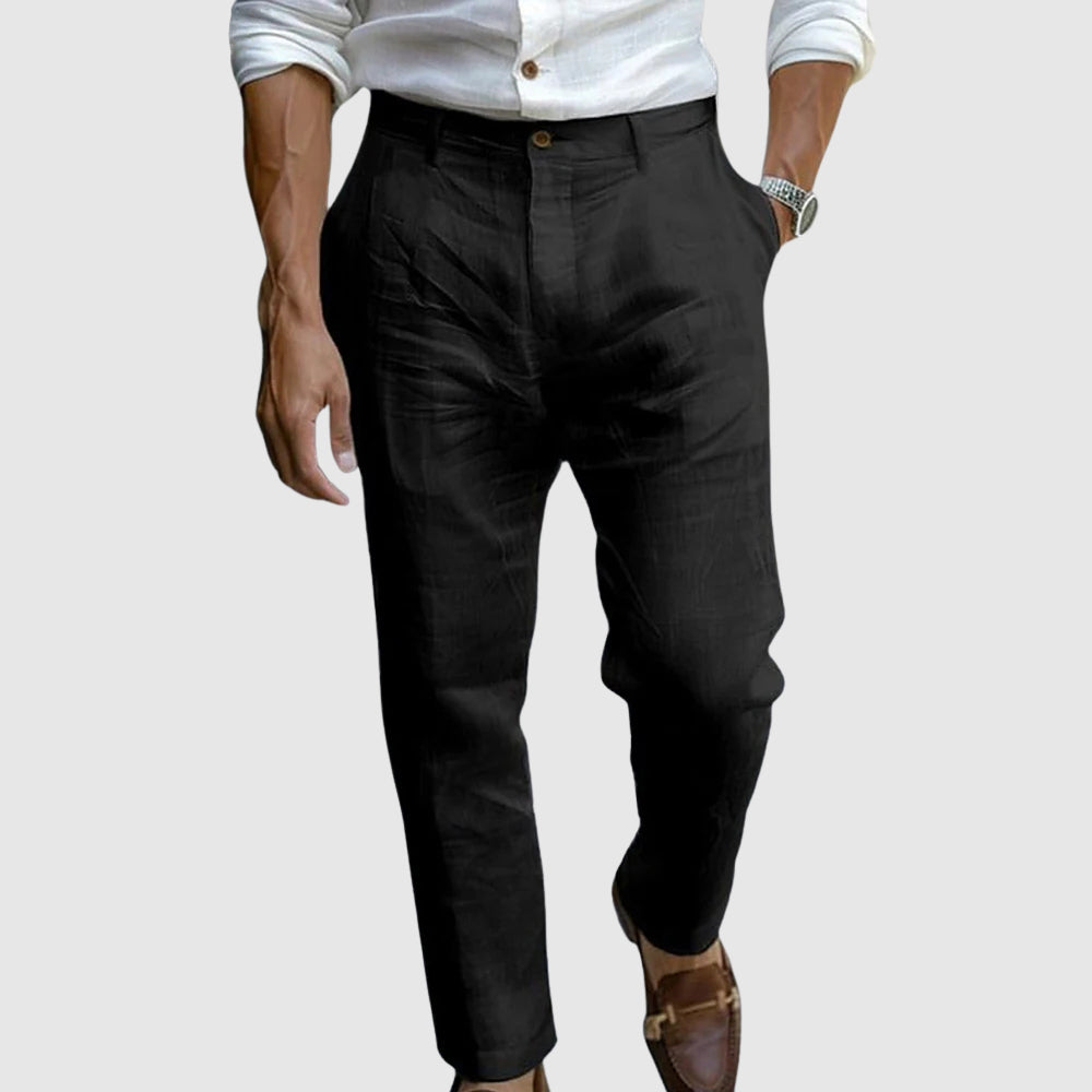 Slim-fit plisserede herrebukser