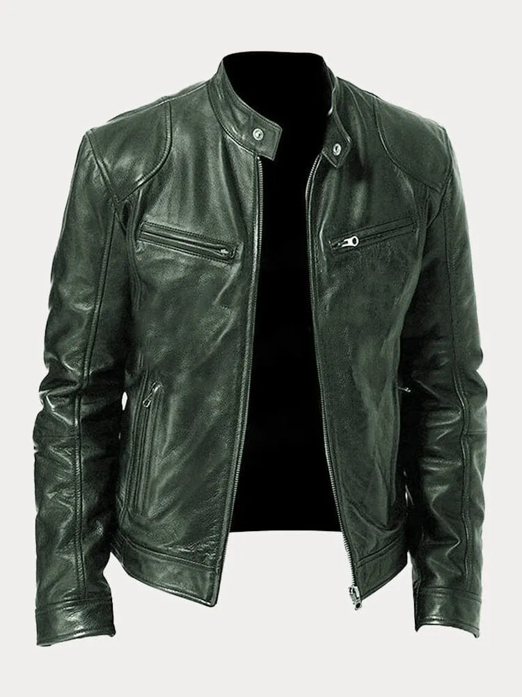 Slim fit racerjakke til mænd