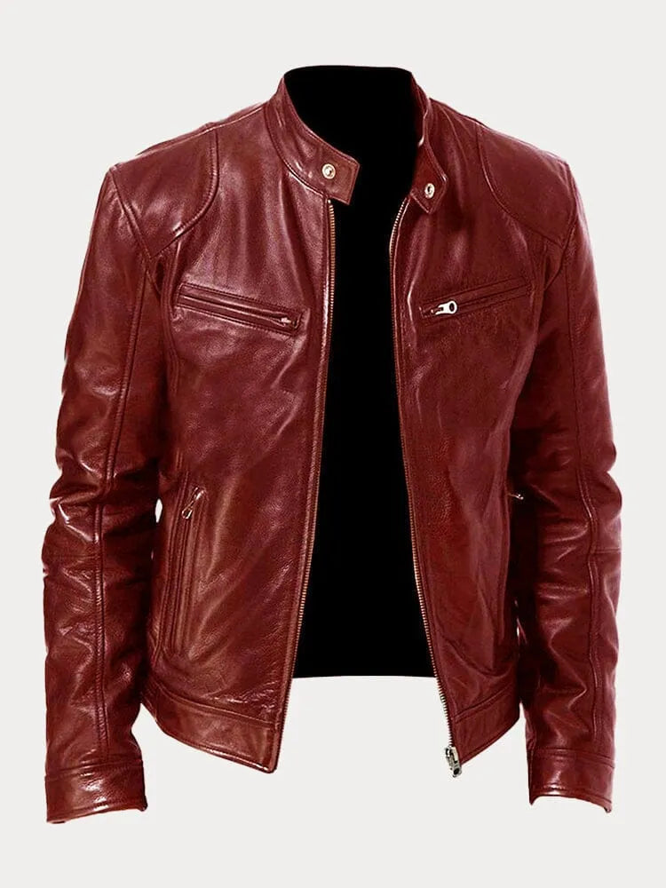 Slim fit racerjakke til mænd
