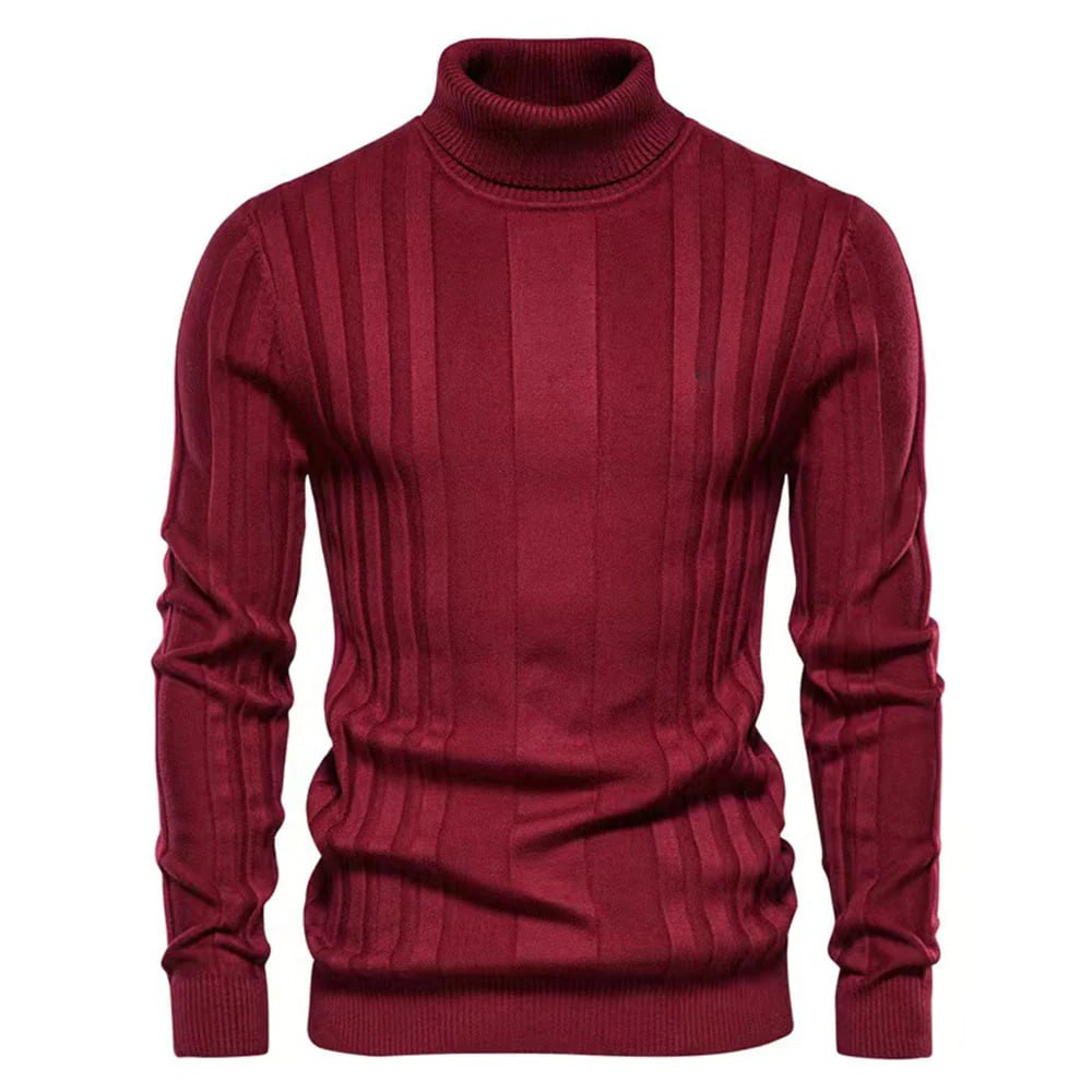 Slim fit rullekravesweater til herrer