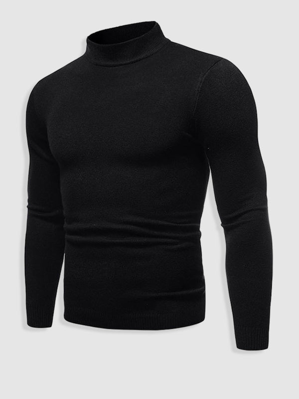 Slim fit rullekravesweater til mænd