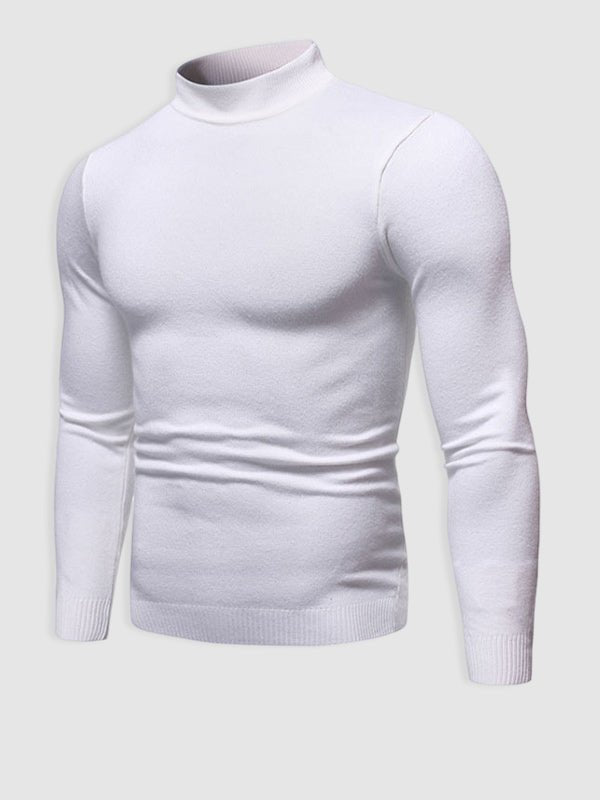 Slim fit rullekravesweater til mænd