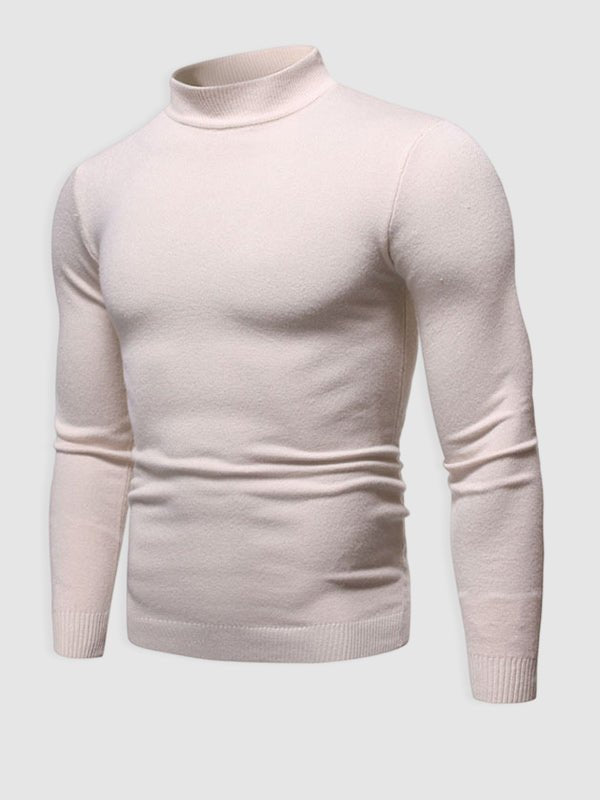 Slim fit rullekravesweater til mænd
