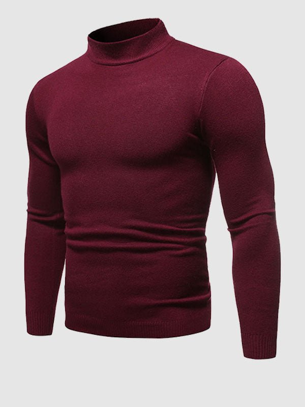 Slim fit rullekravesweater til mænd