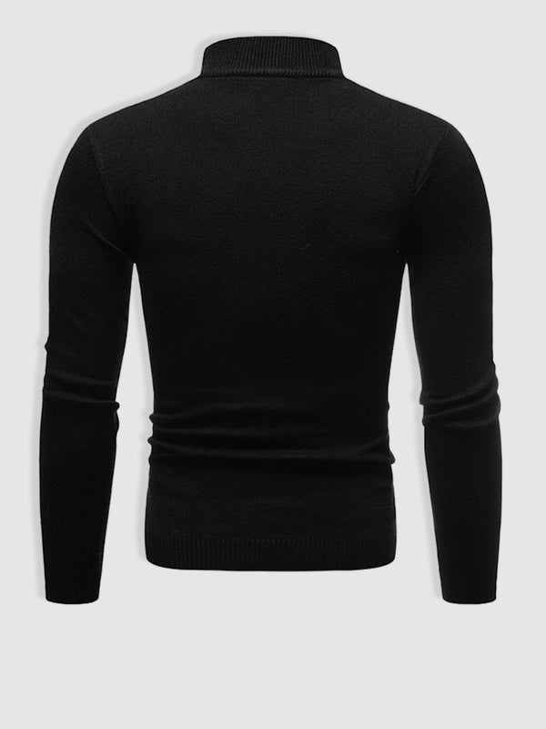 Slim fit rullekravesweater til mænd