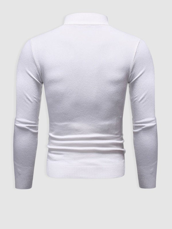 Slim fit rullekravesweater til mænd