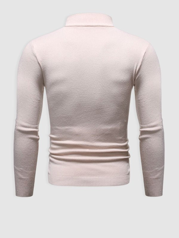 Slim fit rullekravesweater til mænd