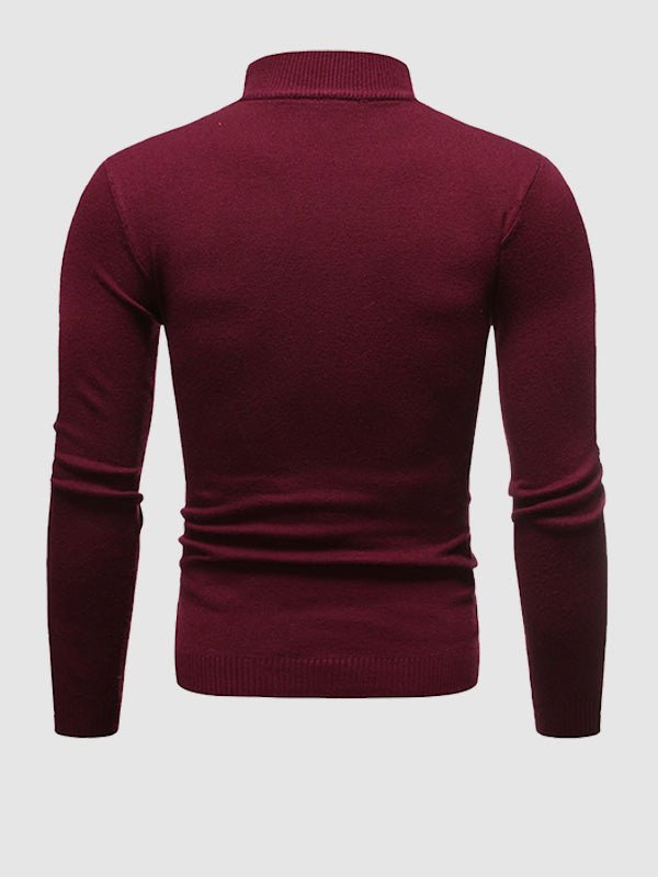 Slim fit rullekravesweater til mænd