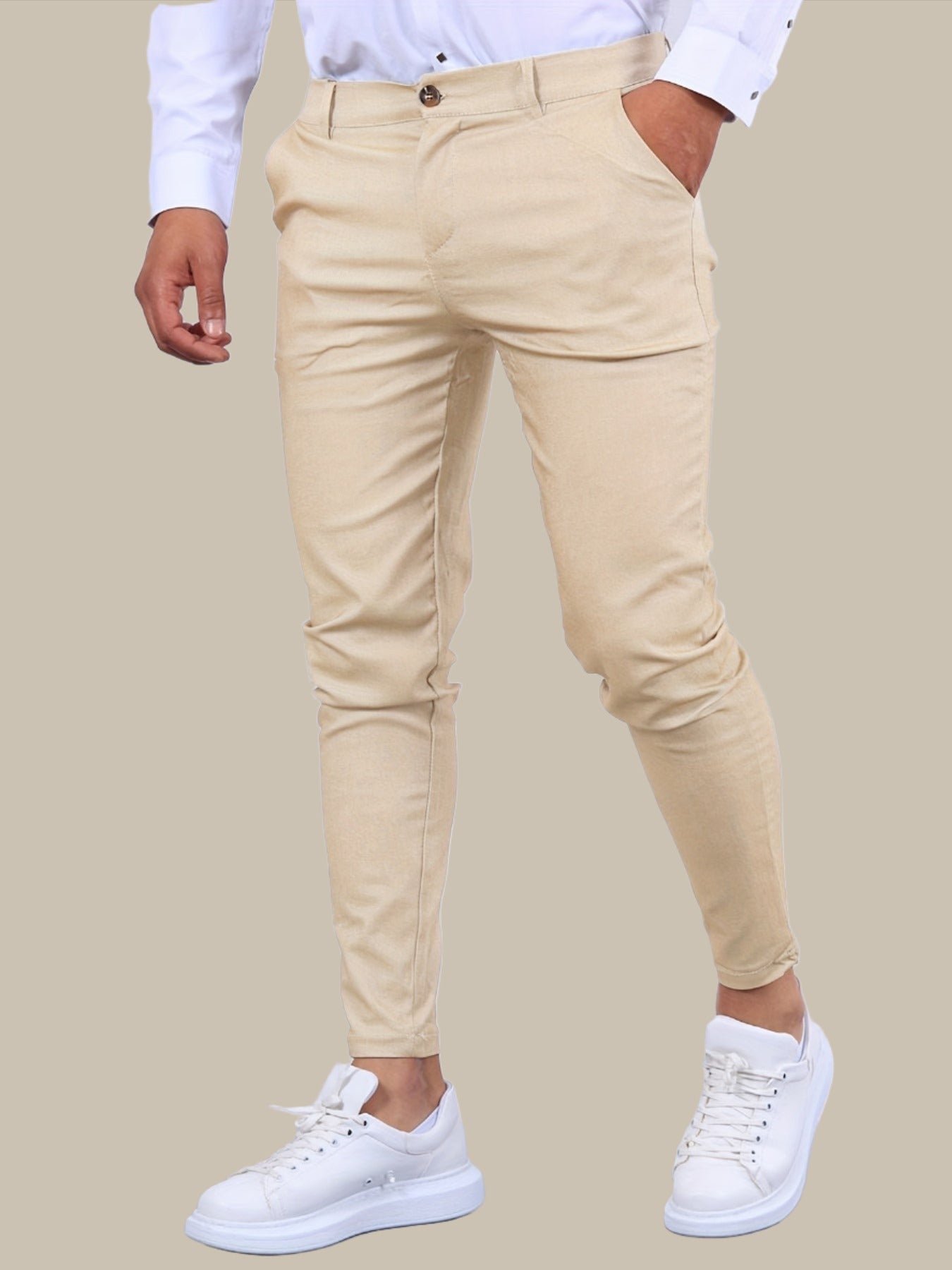 Slim fit stretch-herrebukser til hverdag og pænt brug