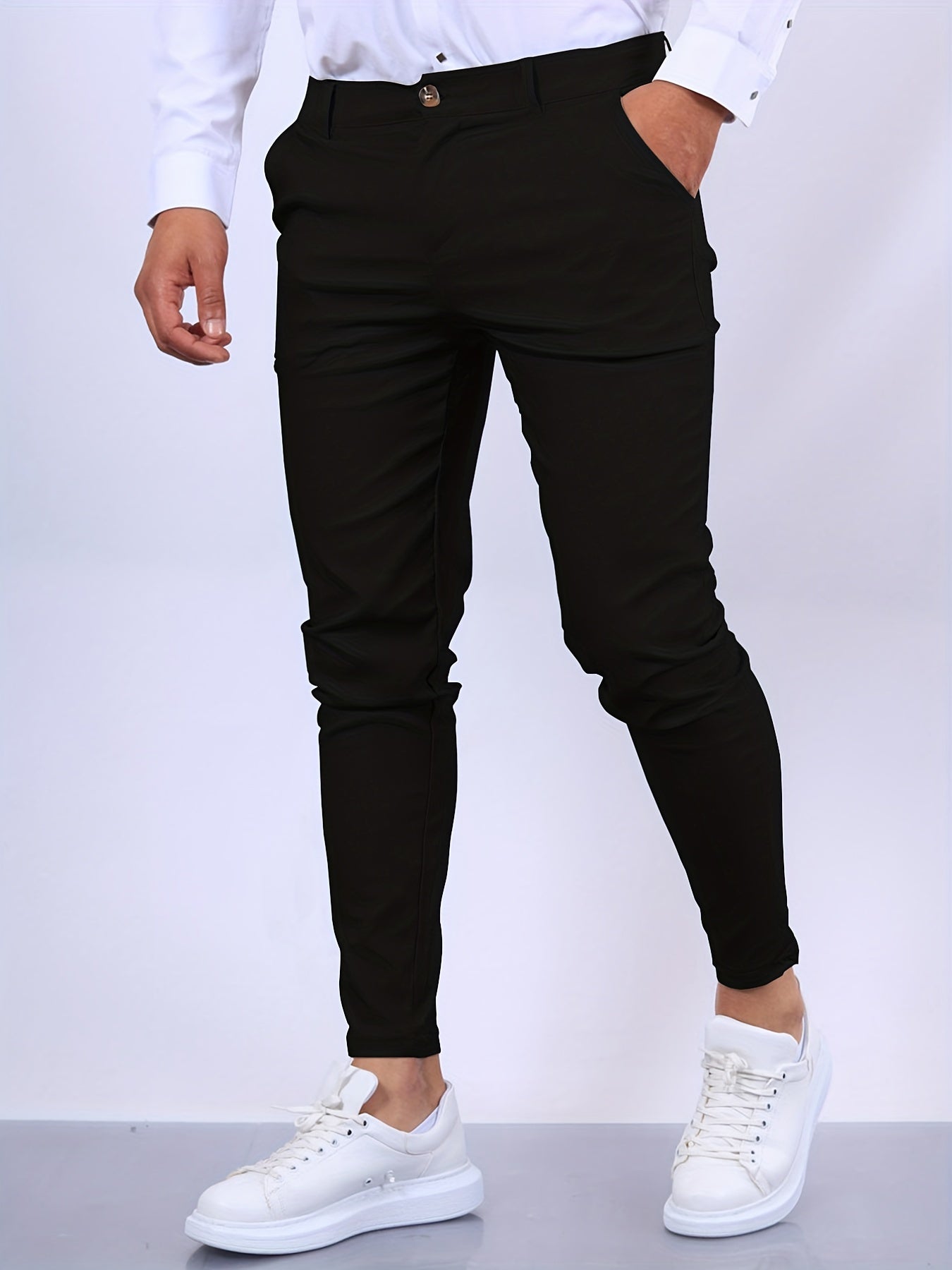 Slim fit stretch-herrebukser til hverdag og pænt brug
