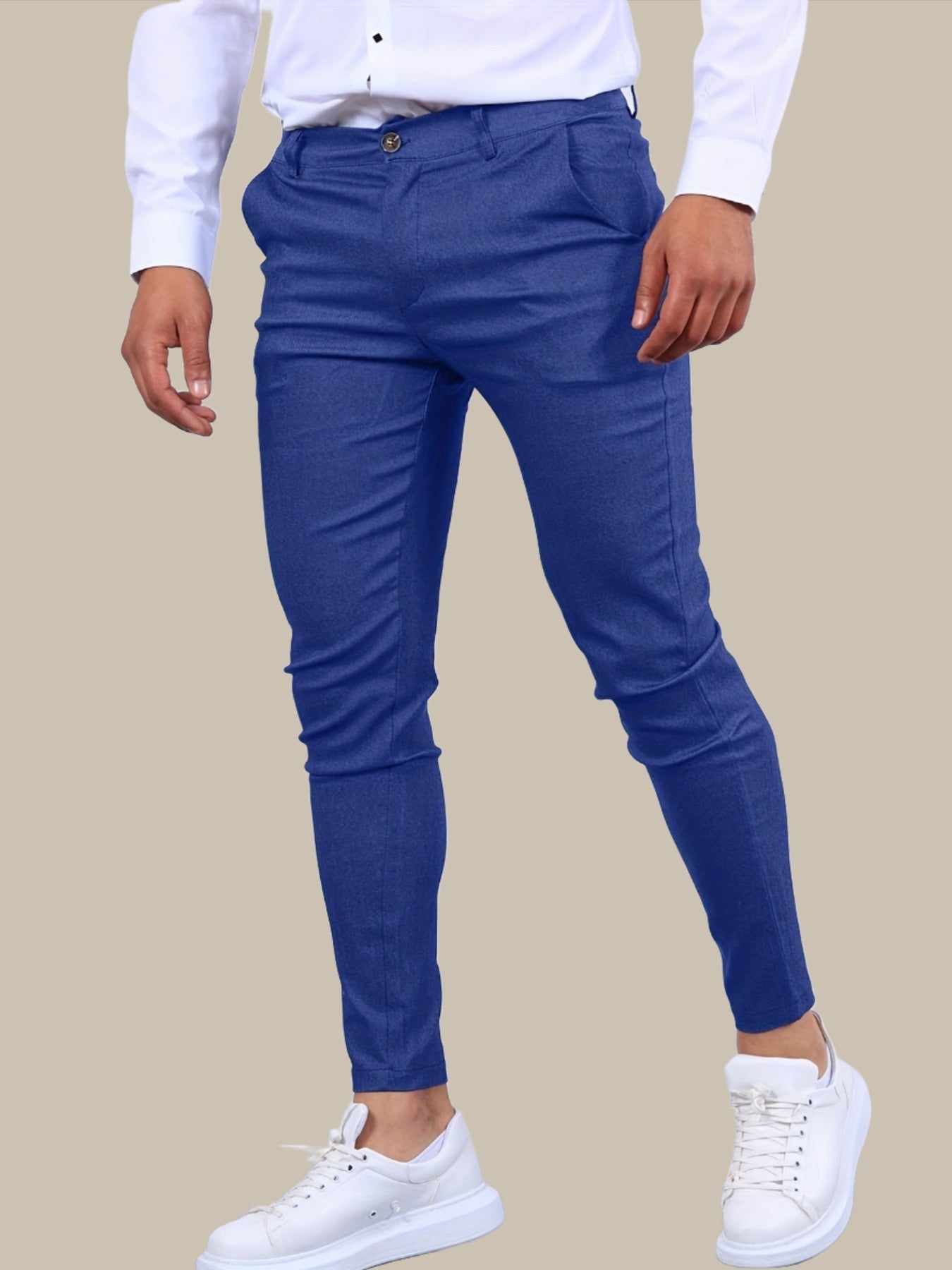 Slim fit stretch-herrebukser til hverdag og pænt brug