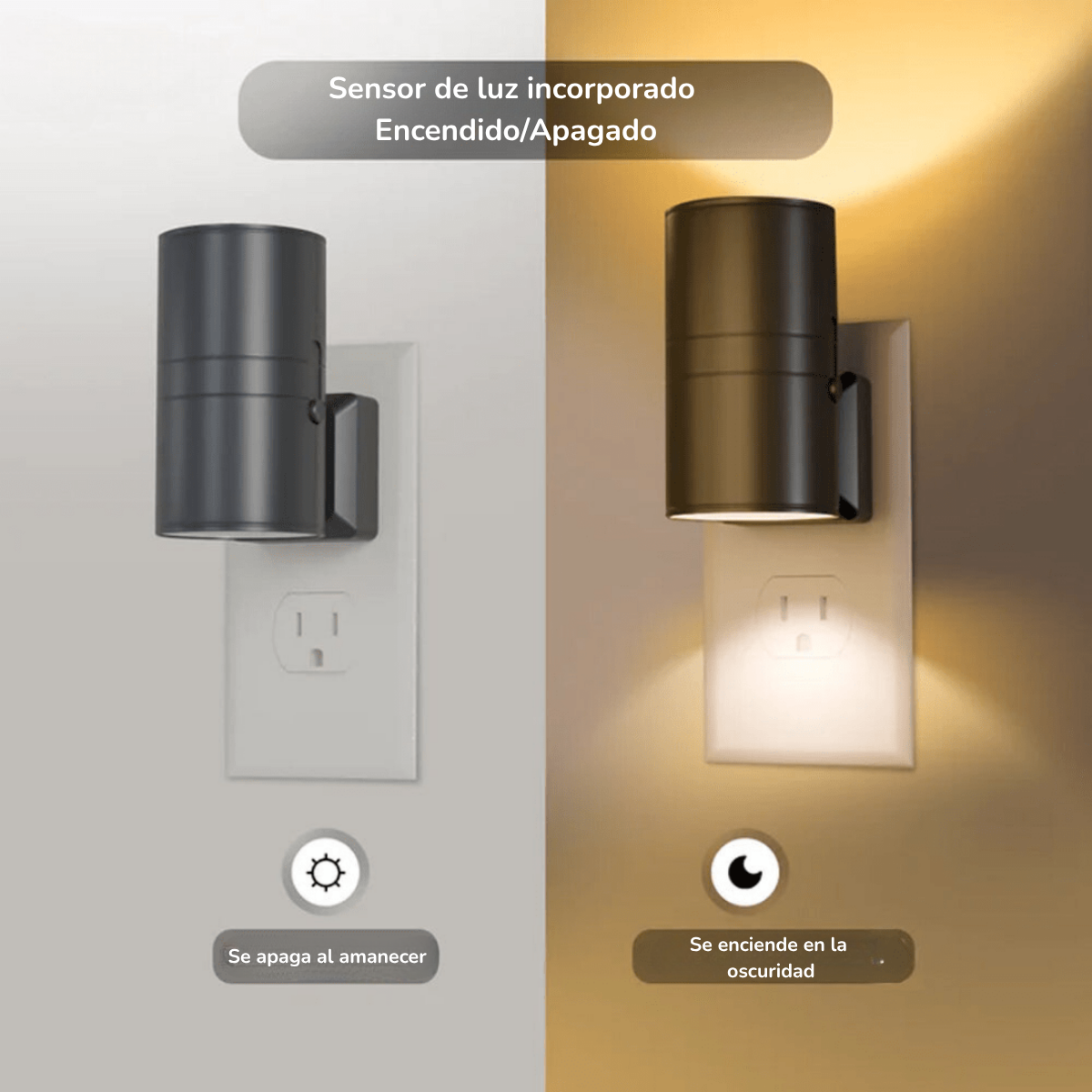 Smart LED-lampe med automatisk sensor