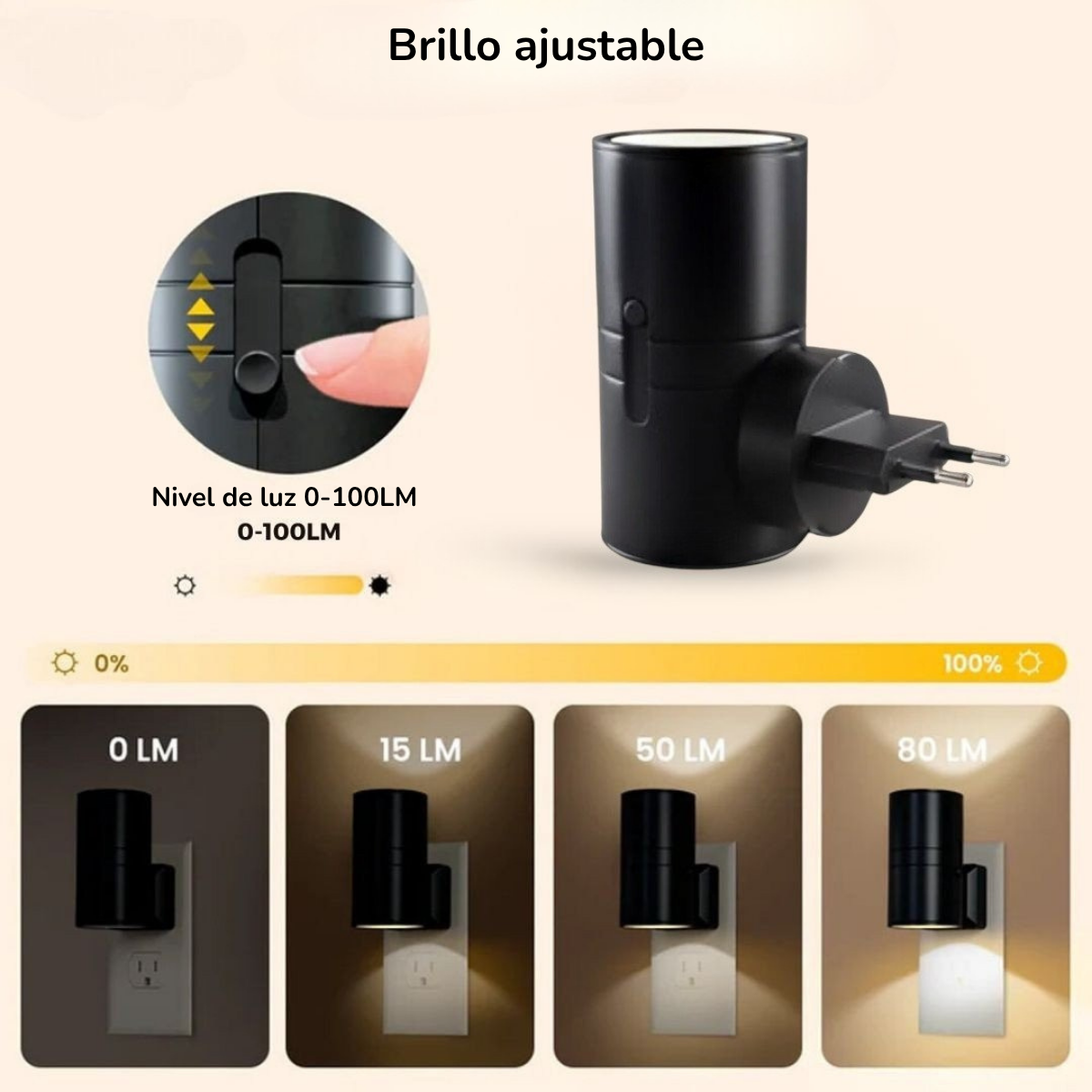 Smart LED-lampe med automatisk sensor