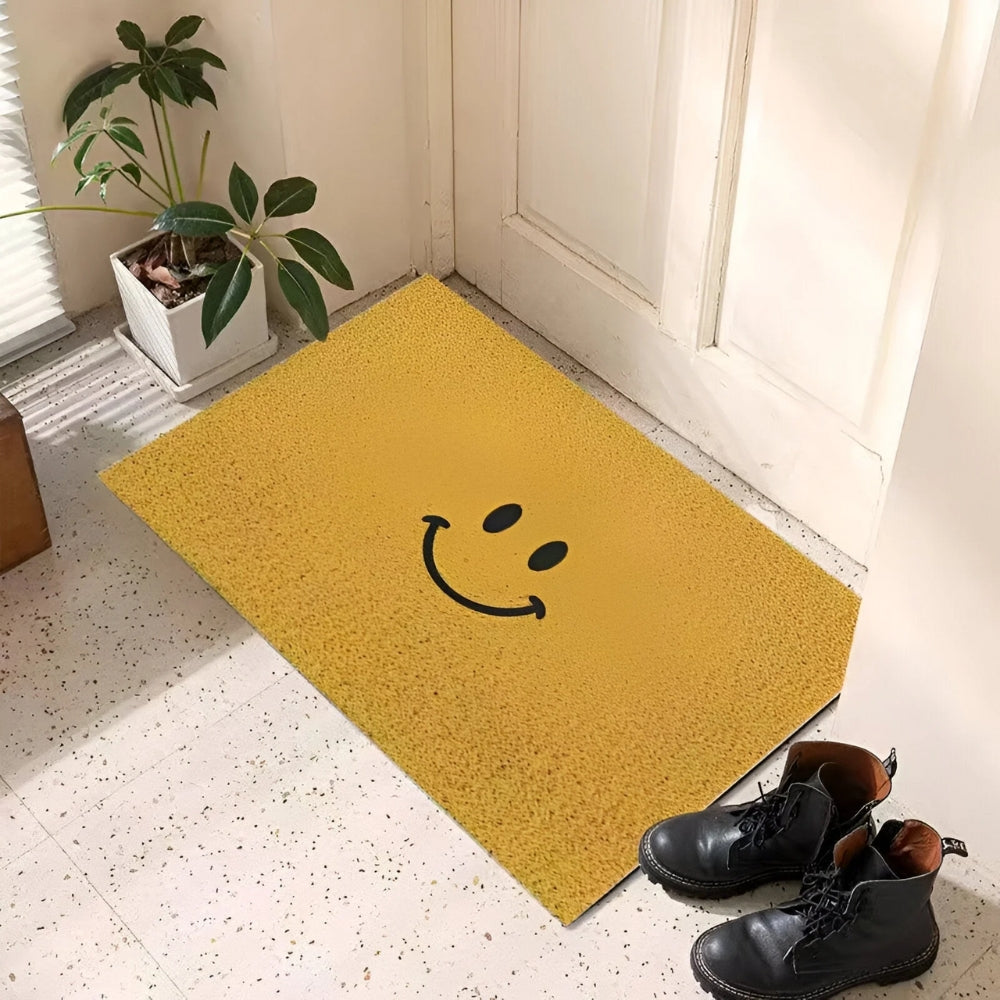 Smiley-dørmåtte - Skridsikker entrémåtte - Legende indendørs/udendørs tæppe