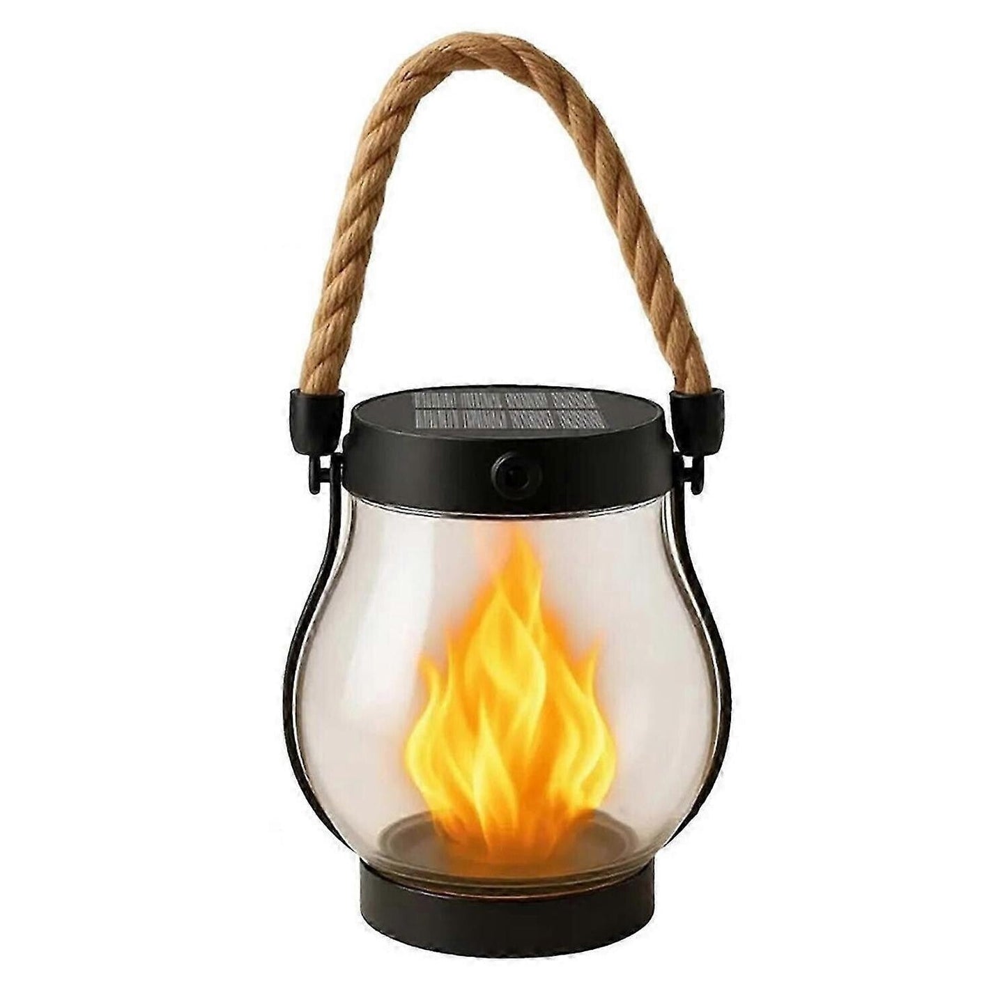 Solarlanterne med dansende flamme til have og terrasse