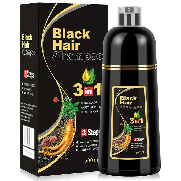 Sort hårfarveshampoo (ayurvedisk uden bivirkninger)