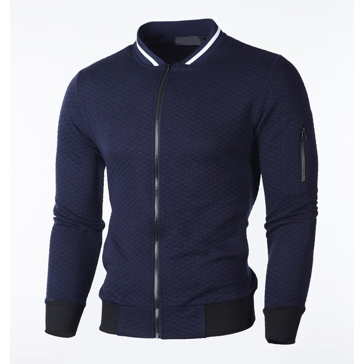 Sporty slim fit cardigan til mænd