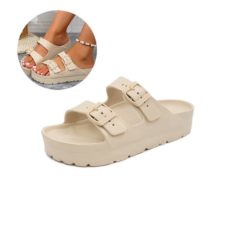 Stødabsorberende slippers med tyk sål til kvinder