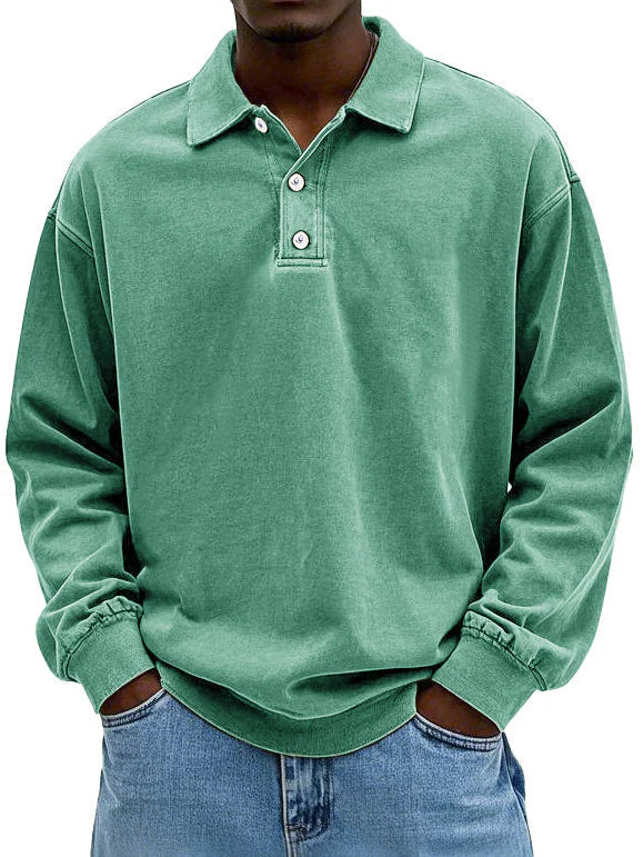 Stilfuld langærmet poloshirt