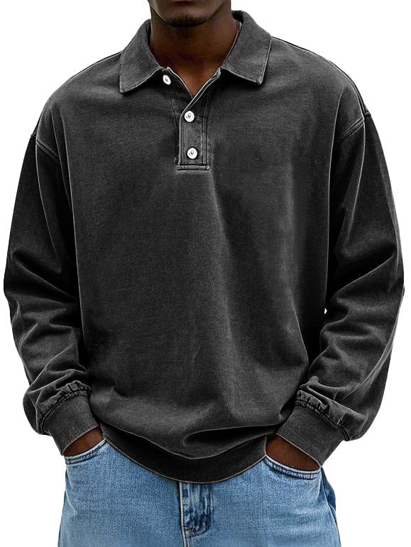Stilfuld langærmet poloshirt