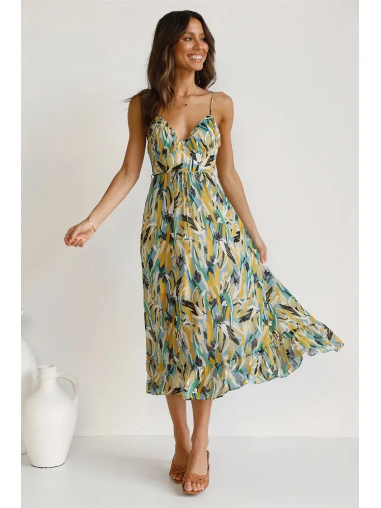Stilfuld og elegant midikjole